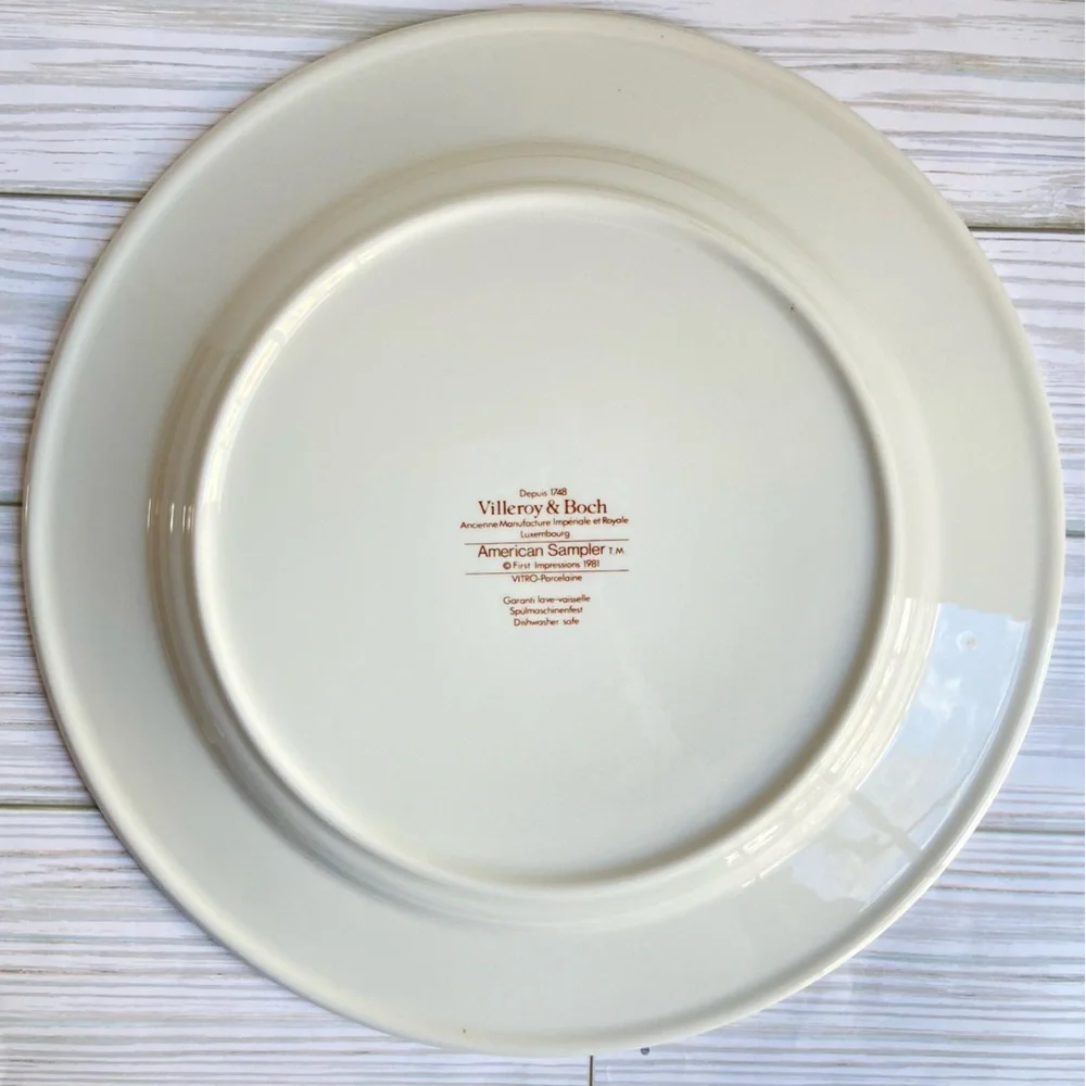 Villeroy & Boch American Sampler Luxembourg luncheon plate village scene vintage